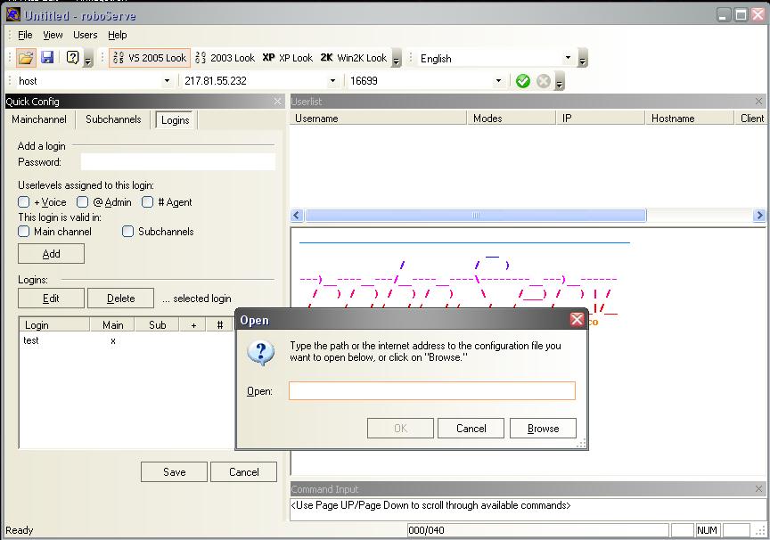 roboServ 1.1 Beta Version.
